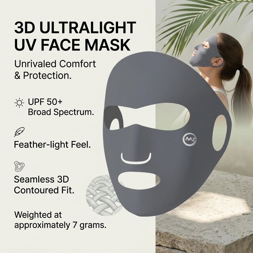 Breathable Sun Mask Ice Silk UV Protection Face Cover for Hiking Outdoor Sports UPF50+ Cooling 3D Design Women's Shield Peaceful Pleasures Health and Wellness