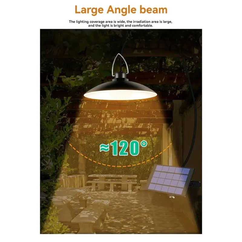 A36T-Solar Powered Pendant LED Solar Light Waterproof Hanging Outdoor Lamp Courtyard Garden Decoration Lighting Peaceful Pleasures Health and Wellness