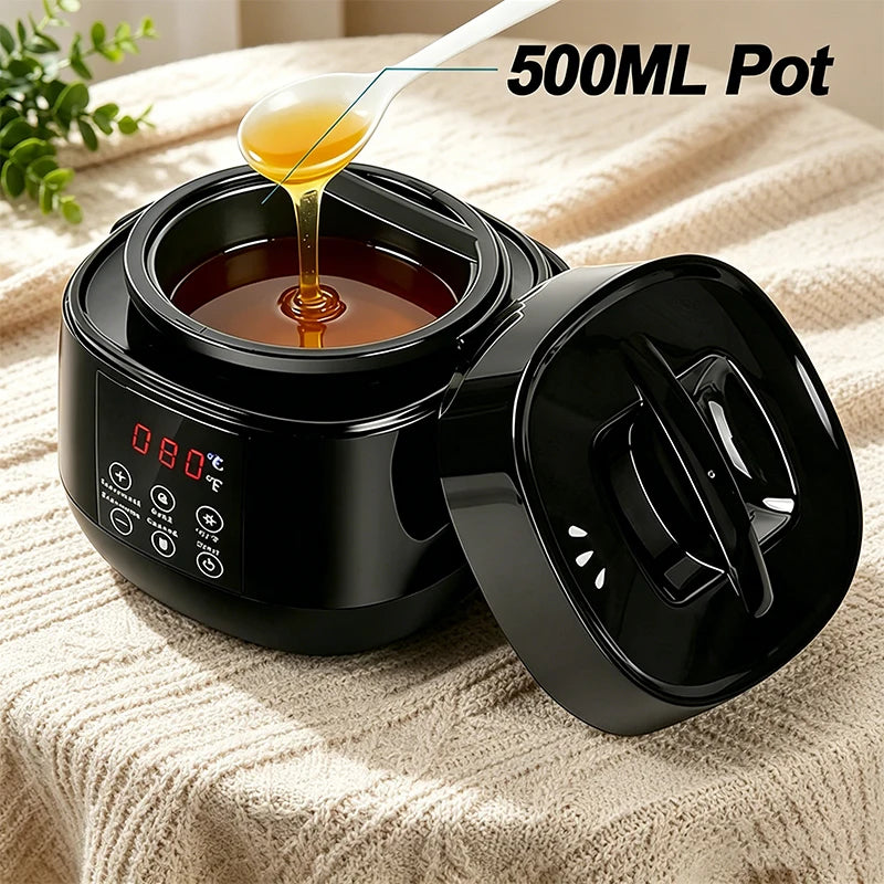 2026 Top Selling！500ML Wax Heater Warmer Hair Removal Wax Machine SPA Body Epilator Wax Pot LCD Temperature Display/Wax Bean Peaceful Pleasures Health and Wellness