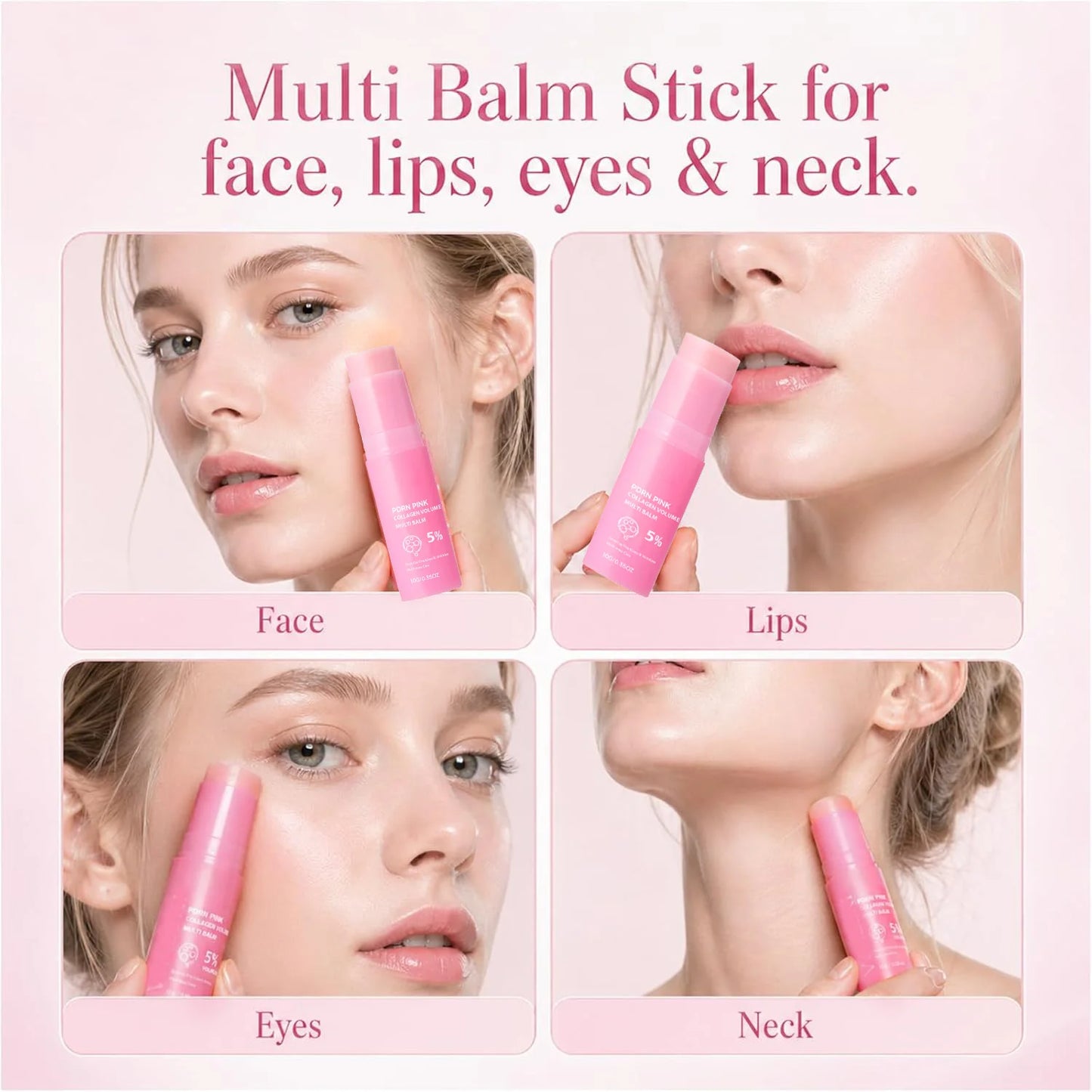 PDRN Pink Collagen Hydrating Balm Stick – Face, Lips & Eyes