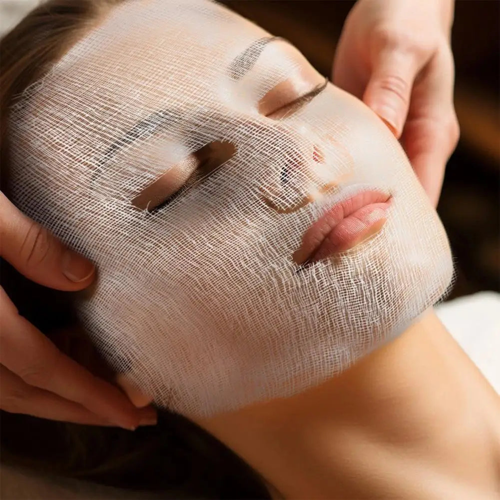 50-Pack Disposable Facial Gauze Sheets – Soft Face Mask Sheets