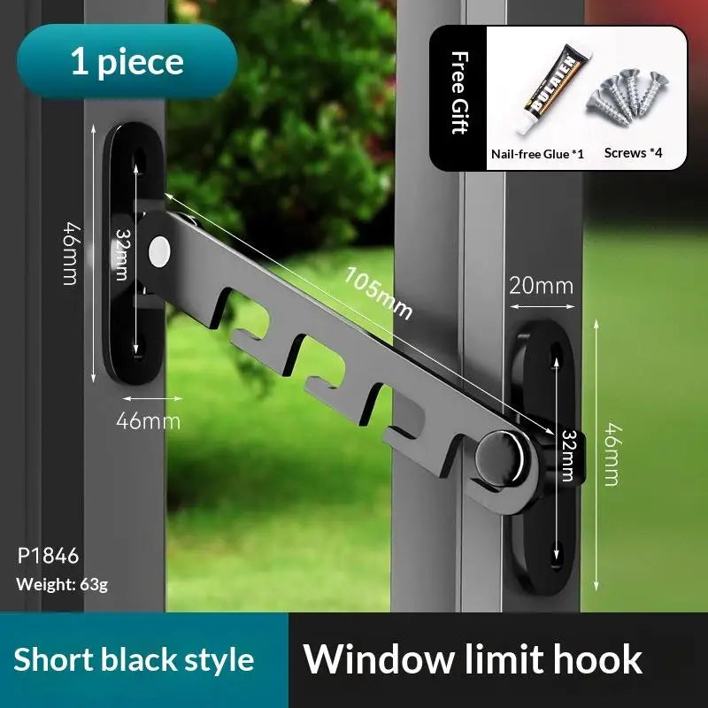 Adjustable Casement Window Stopper Lock & Sash Stay Latch