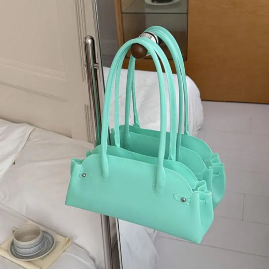 Women's Transparent PVC Bucket Tote Shoulder Handbag | JETTING PVC Shoulder Handbag Oasis Select