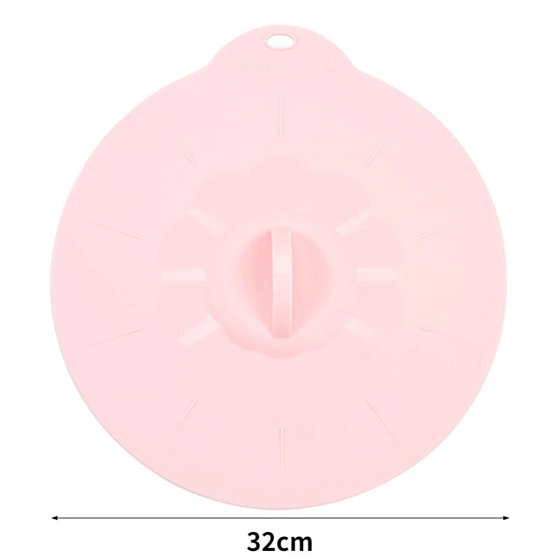 Reusable Silica Gel Spill Stopper Cover Universal Silicone Food Bowl Pot Lid Silicone Cover Pan Cooking Kitchen Accessories DC05 Peaceful Pleasures Health and Wellness Pink-6