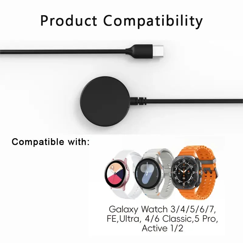 Samsung Galaxy Watch 7/6/5/4 USB Replacement Charger Peaceful Pleasures Health and Wellness