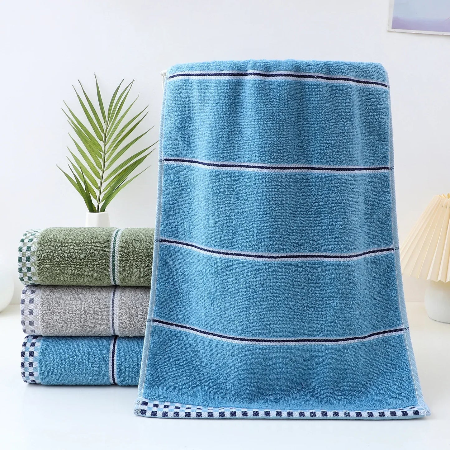 Thickened Jacquard Cotton Face & Bath Towel | Ultra-Absorbent