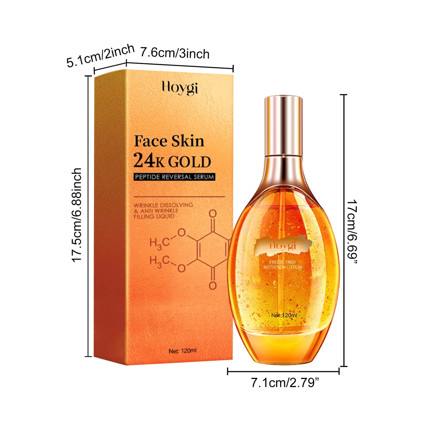 24K Gold Peptide Face Serum – Anti-Aging, Firming & Brightening