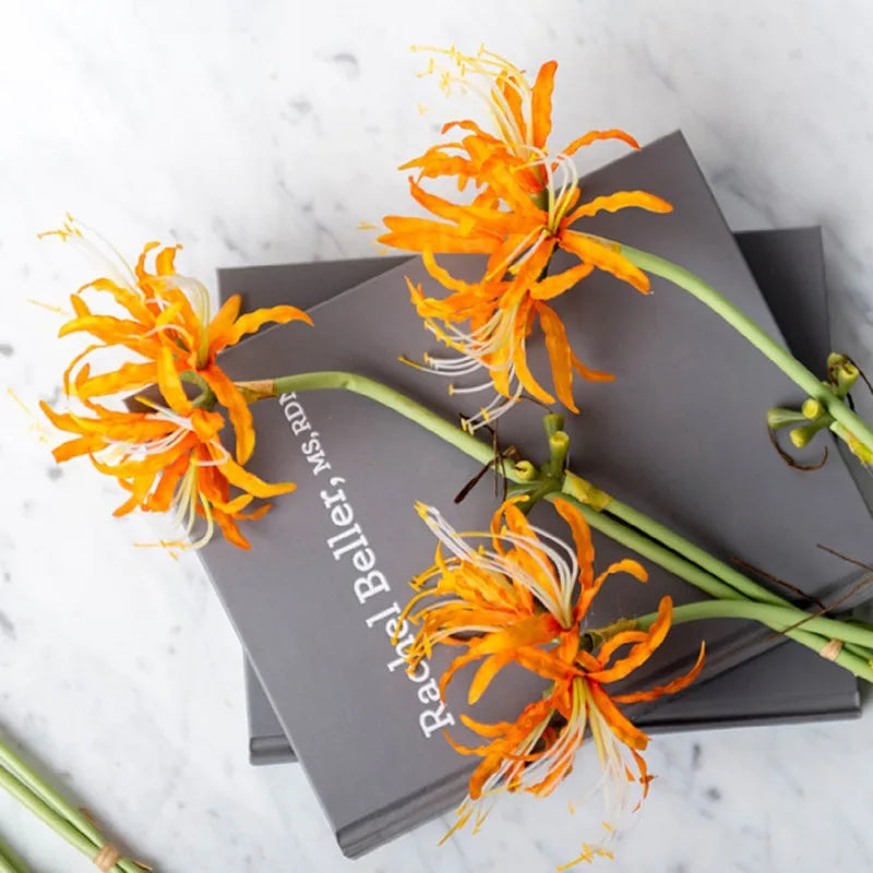 Artificial Red Spider Lily Silk Flower Branch | Home & Wedding