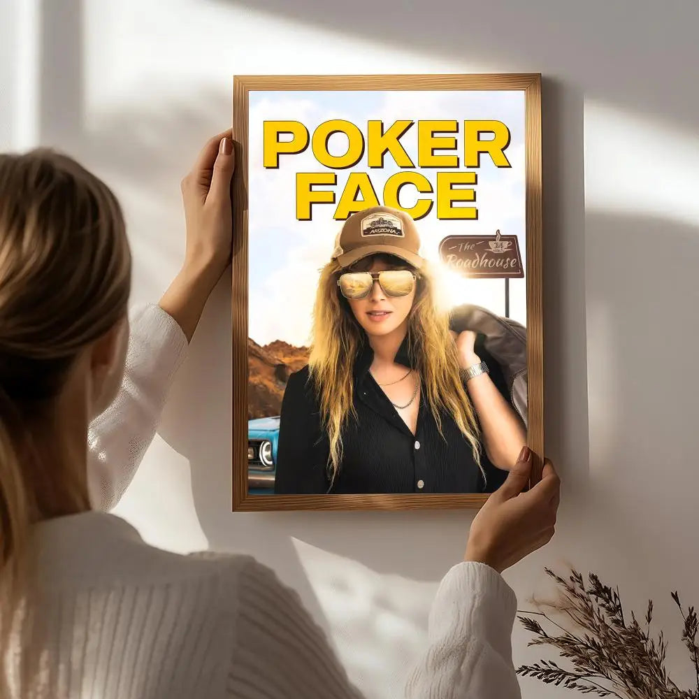 Poker Face TV Poster – HD Self-Adhesive Waterproof Wall Art Wall Art Poster Peaceful Pleasures Health and Wellness White9 15X20cmNoframe