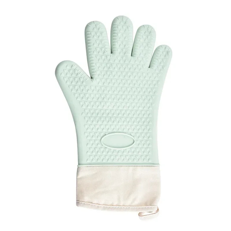 BBQ Oven Gloves | Anti-Slip Heat-Resistant Silicone 300°C BBQ Oven Gloves Peaceful Pleasures Health and Wellness 1pcs white gloves