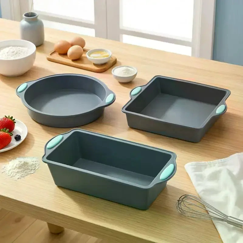 Silicone Round Cake Mold Set – Non-Stick Food-Grade Baking Tray Silicone Baking Mold Peaceful Pleasures Health and Wellness