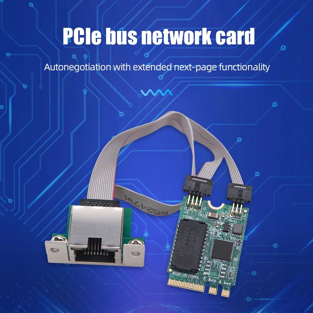 M.2 Gigabit Ethernet Network Card 2.5G/1000/100Mbps M2 RJ45 Lan Adapter RTL8125BG Chip Network Adapter Mini PCIE Peaceful Pleasures Health and Wellness