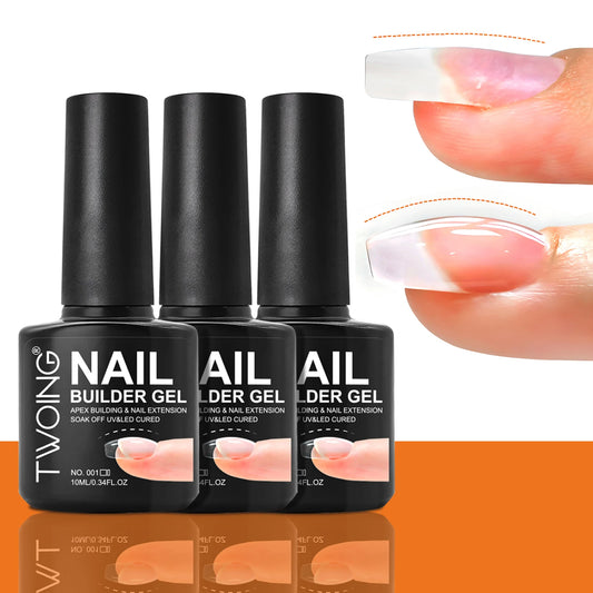 TWOING Professional Builder Gel UV Hard Gel for Nail Strengthen Quick Building Long Lasting Soak Off Extension Gel 10ml Peaceful Pleasures Health and Wellness A0063-3