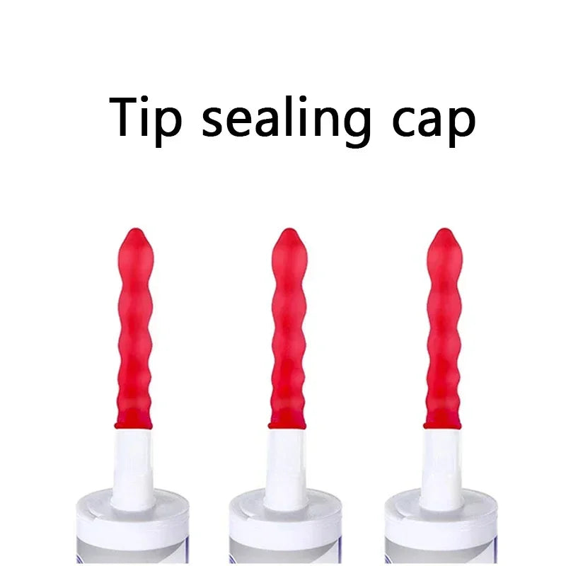 20Pcs/lot Red Caulking Gun Nozzles Cap Caulk Saving Cap Caulk Sealer Saver Open Caulking Tube For Sealing And Preserving Peaceful Pleasures Health and Wellness
