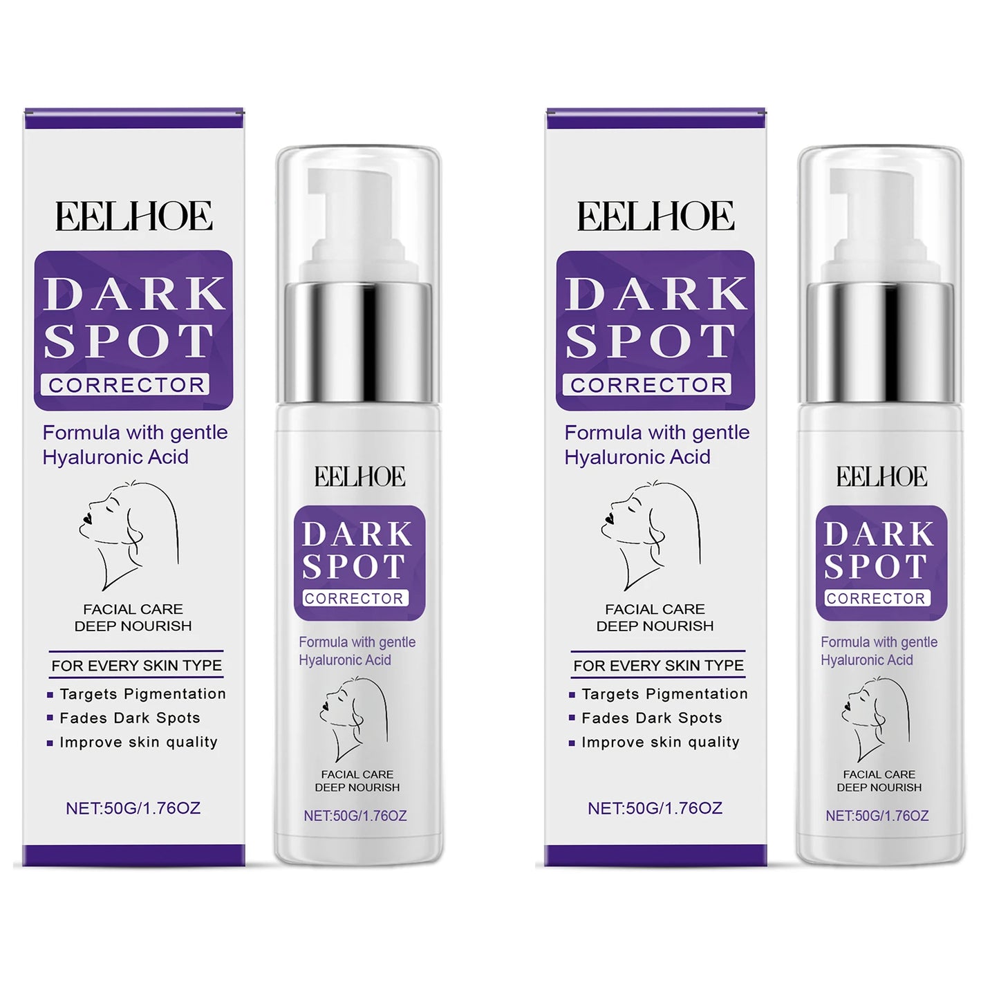 EELHOE Whitening Face Cream – Dark Spot Removal & Anti-Aging Brightening Face Cream Peaceful Pleasures Health and Wellness 2 X 50g Boxed