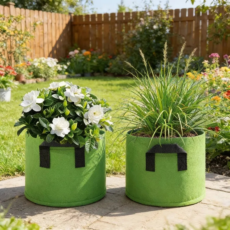 Nonwoven Fabric Grow Bags – Felt Plant Pots with Handles (1–4 Pack)