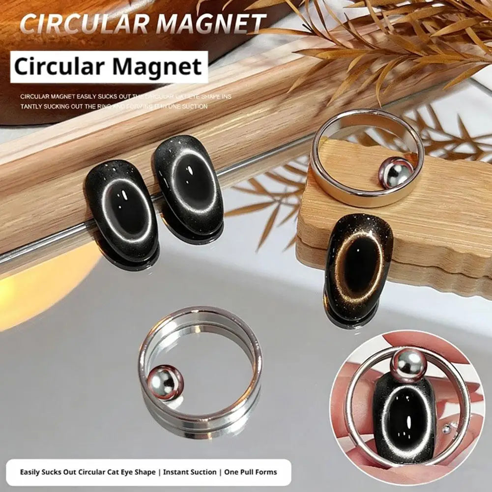 Cat Eye Nail Ring Magnet – Hollow Magnetic Gel Polish Tool