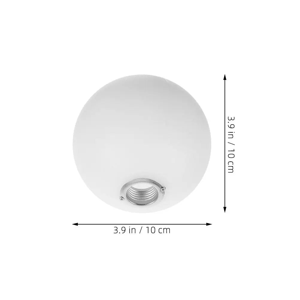 2Pcs White Round Ball Lampshade Glass G9 Metal Base Shatterproof Replacement Globe Glass Shade Soft Light for Living Room Peaceful Pleasures Health and Wellness 10X10X10CM