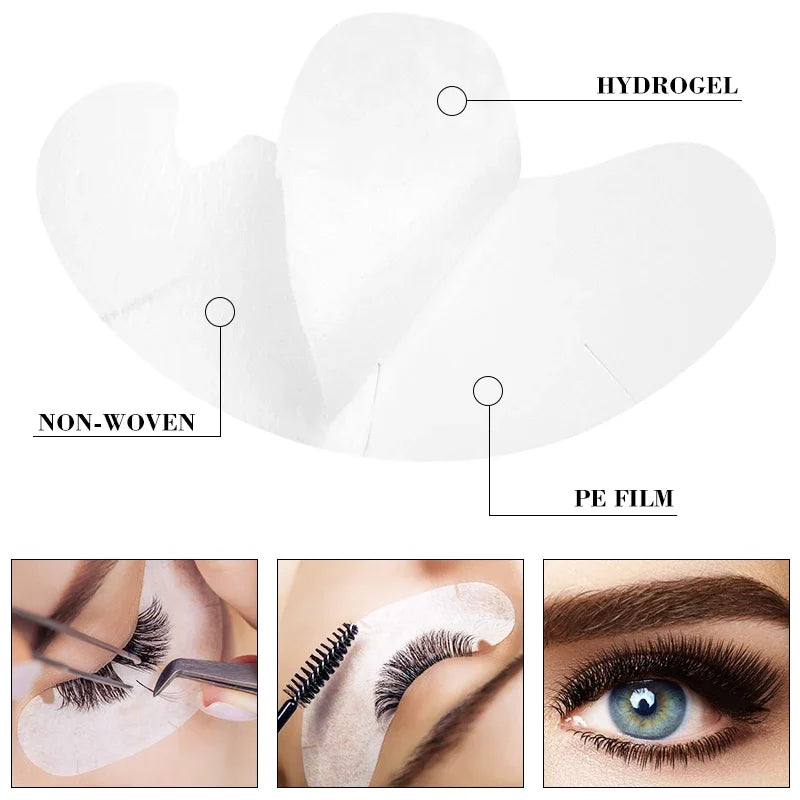 50 Pairs Hydrogel Eye Pads for Eyelash Extensions – U-Shape Gel Eyelash Extension Pads Peaceful Pleasures Health and Wellness