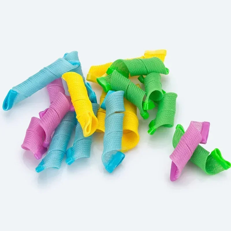 18-Piece Heatless Hair Curlers – Bendy Magic Rollers for Curls