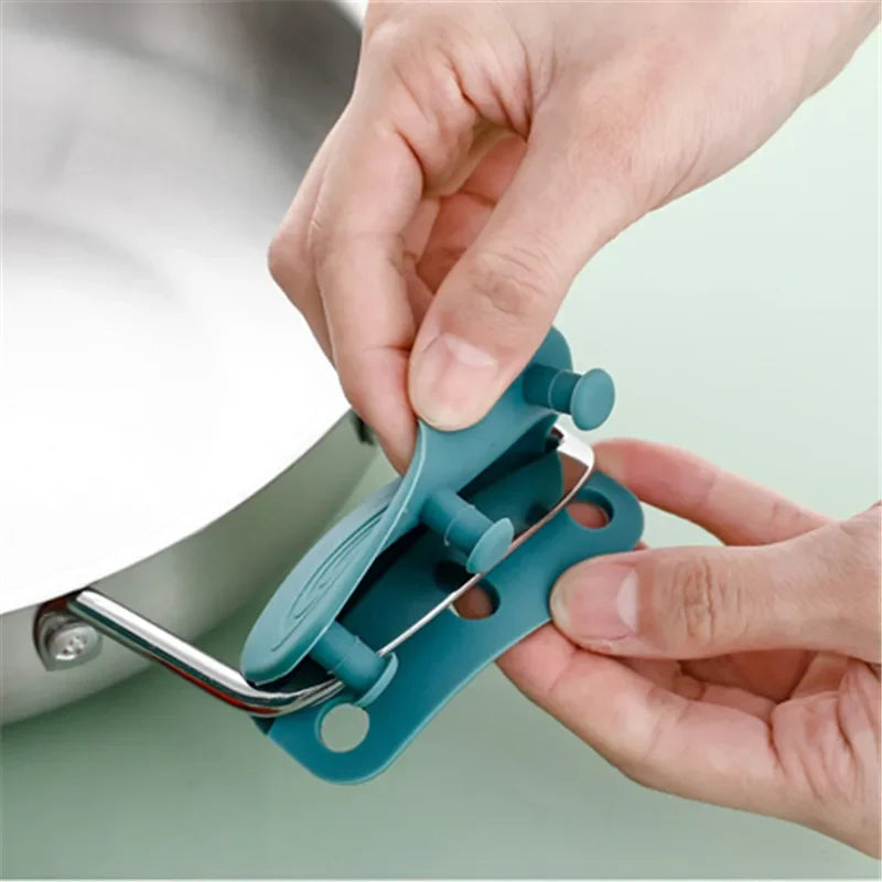 2/8 Silicone Pan Handle Cover Heat Insulation Covers Pot Ear Clip Non-slip Steamer Casserole Pan Handle Holder Kitchen Tools Peaceful Pleasures Health and Wellness