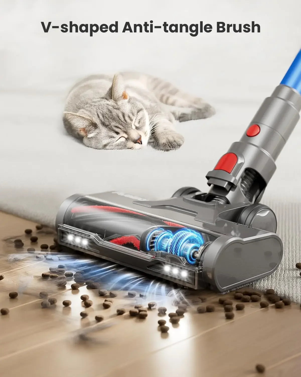 55KPa 650W Cordless Vacuum Cleaner, 70Mins Runtime for Pet Hair & Carpets, Self-Standing with Scented Tablet Peaceful Pleasures Health and Wellness