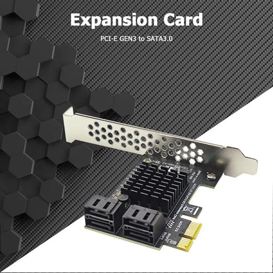 4-Port SATA III PCIe Expansion Card | ASM1064 6Gbps Controller Peaceful Pleasures Health and Wellness Australia