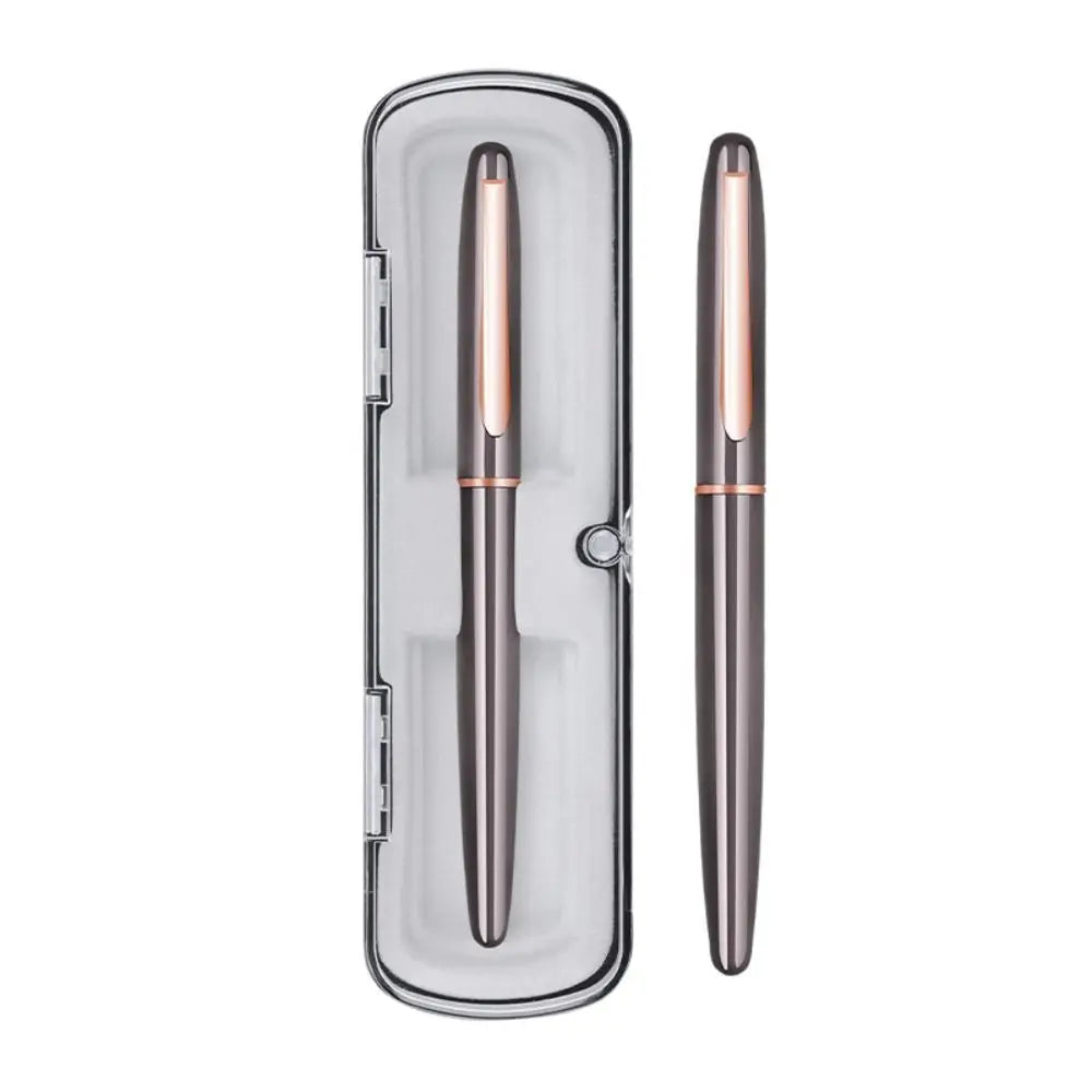 Business Fine Nib Metal Fountain Pen Calligraphy Handwriting Gift Ink Pens Smooth Writing 0.35mm Signature Pen Back To School Peaceful Pleasures Health and Wellness
