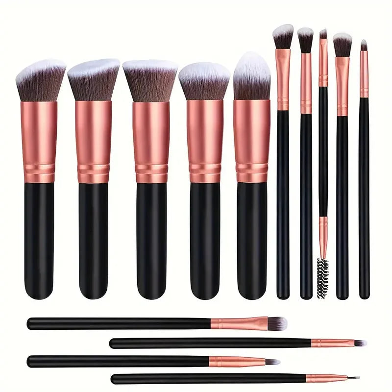RUNTOIN 14-16Pc Professional Makeup Brush Set – Face & Eye