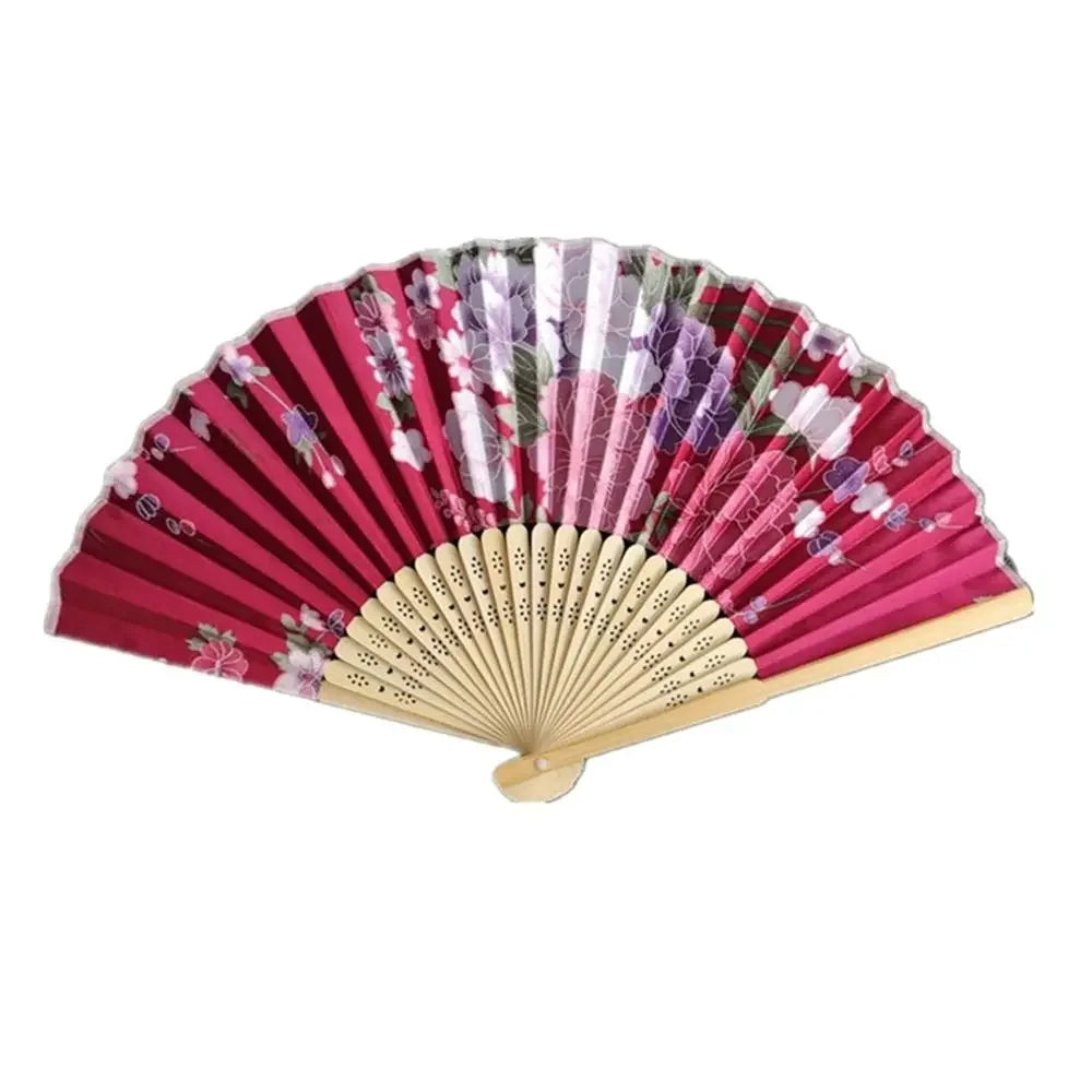 Colorful Bamboo Folding Fan – Wedding Gift & Photo Prop