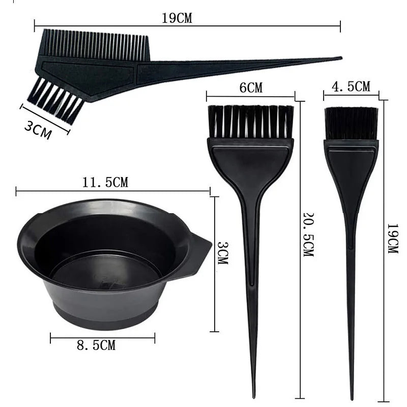 4pc Hair Coloring Kit, Hair Dye Brush, Tools for Hair Coloring Kit–Professional Dyeing Tools Set –Perfect for DIY and Salon Use Peaceful Pleasures Health and Wellness