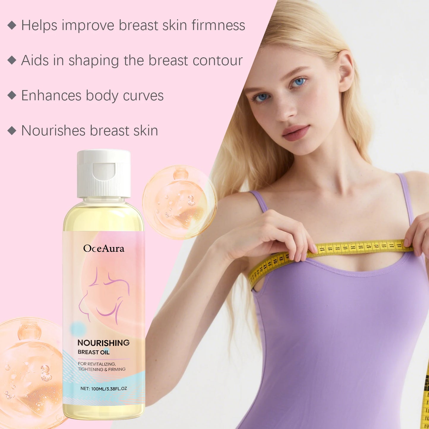 OceAura Breast Massage Oil – Firm & Nourish Skin Contours