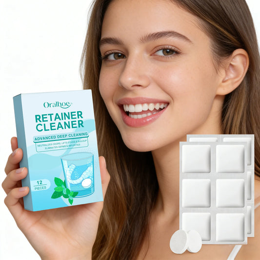 Denture Cleaning Effervescent Tablets Deep Cleansing Food Residue Removal Fresh Breath Antibacterial False Teeth Cleaning Care Peaceful Pleasures Health and Wellness