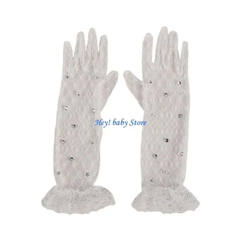 Girls Lace Dress Gloves | Wedding, Birthday & Communion