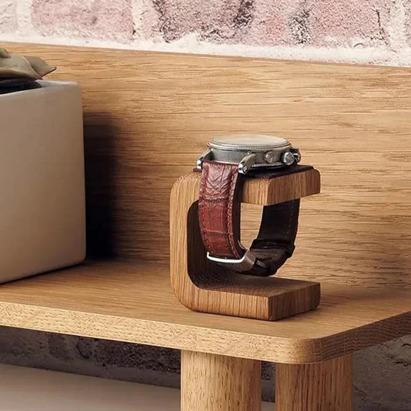 Wooden Watch Holder Jewelry Organizer Display Stand For Bracelet Ring Watch Display Solidwood Watch Stand Peaceful Pleasures Health and Wellness