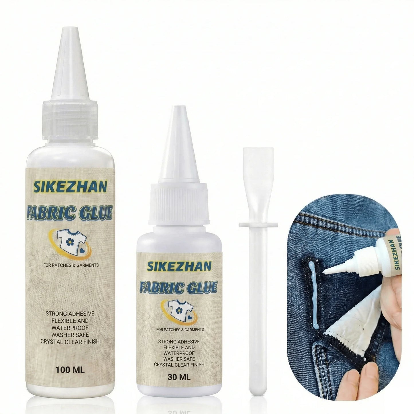 Strong Fabric Glue Kit – Washable, Waterproof No-Sew Adhesive