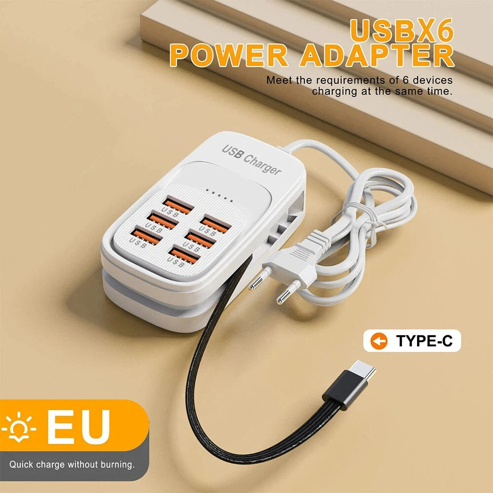 Desktop Power Strip 6 USB-A & 3 USB-C PD Fast Charging Hub