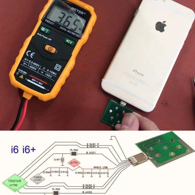ZK30 Micro USB Dock Flex Test Board for Android IPhone U2 IC Testing/Battery Test Testing/USB Charging Port Testing Peaceful Pleasures Health and Wellness