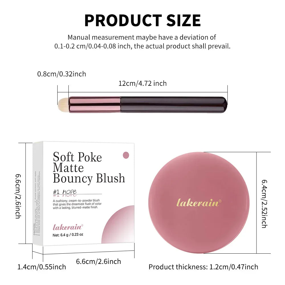 Soft Poke Matte Bouncy Blush & Brush – Long-Wear Cream