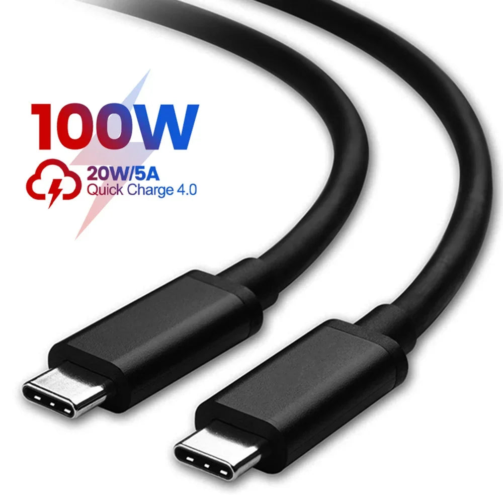 100W USB-C to USB-C Fast Charge Cable | 1M & 2M PD Cord
