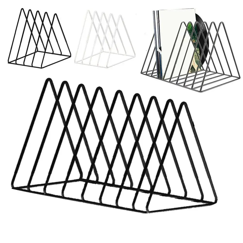 Storage Rack For Vinyl Records Magazine Multifunctional Vertical Creative European Art Collection Album Display Rack Peaceful Pleasures Health and Wellness