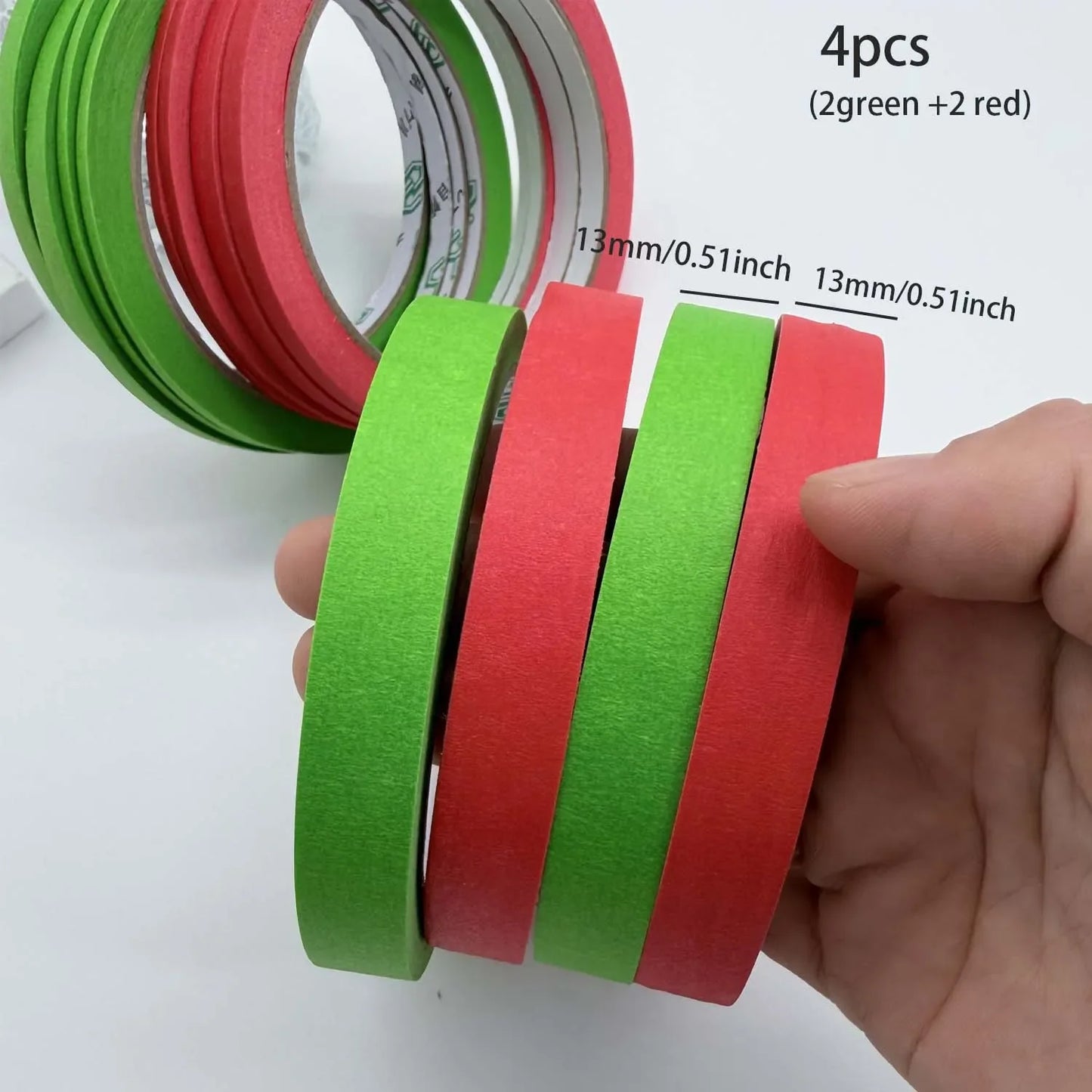 3 Pack Green Painters Tape – Multi-Size Masking Tape DIY & Art