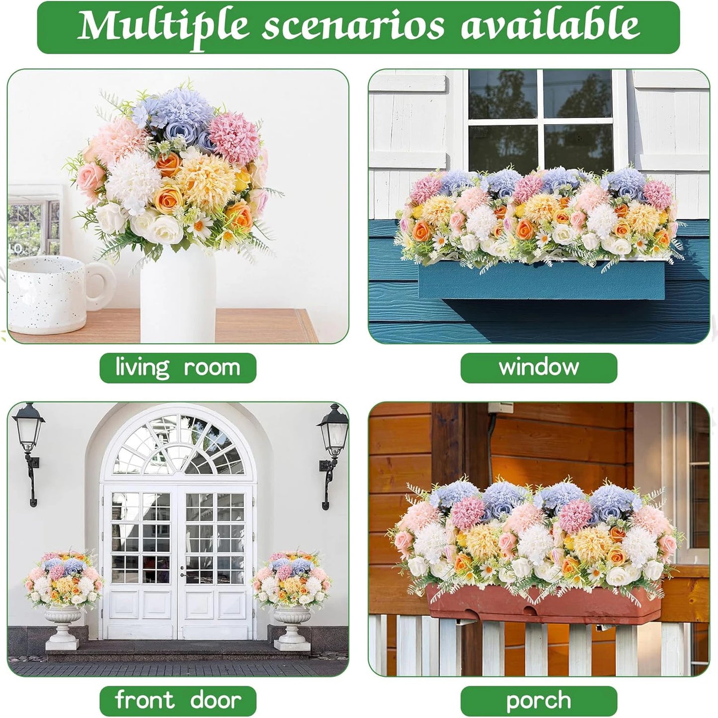 Rose & Chrysanthemum Silk Bouquet – Artificial Flowers, Wedding