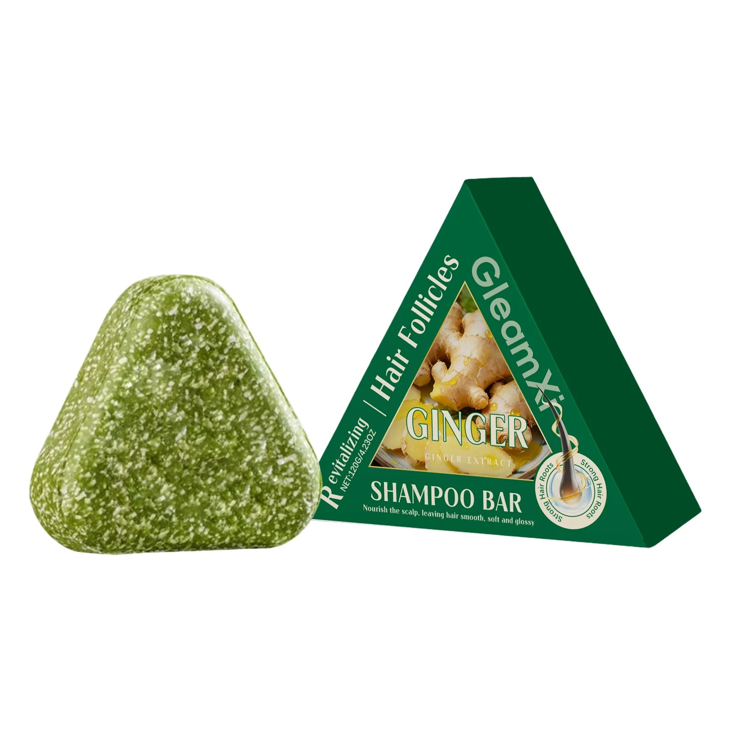Gleamxi Ginger Shampoo Bar | Hair Growth & Anti Hair Loss