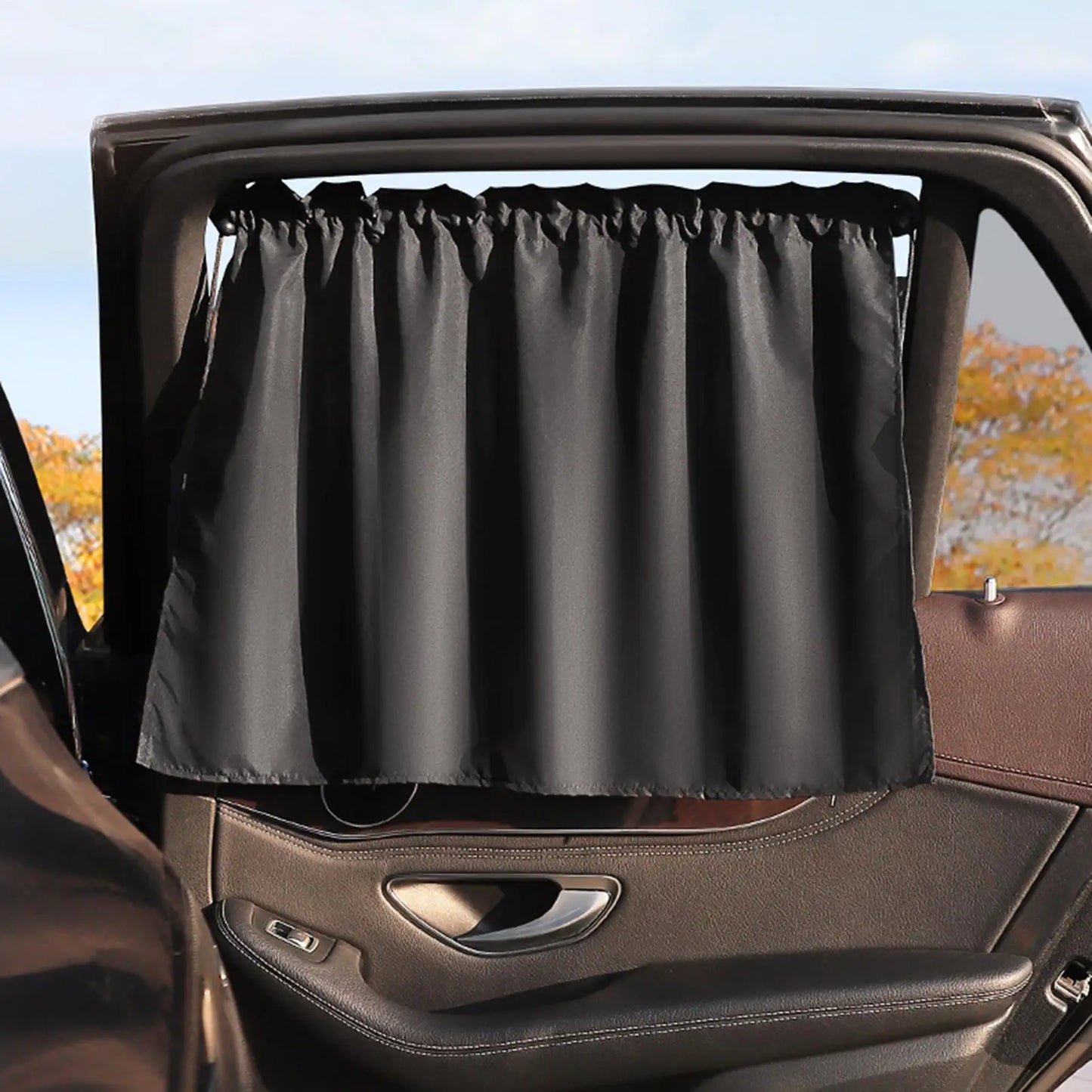 Car Side Window Sun Shade – Suction Cup, UV Block & Privacy