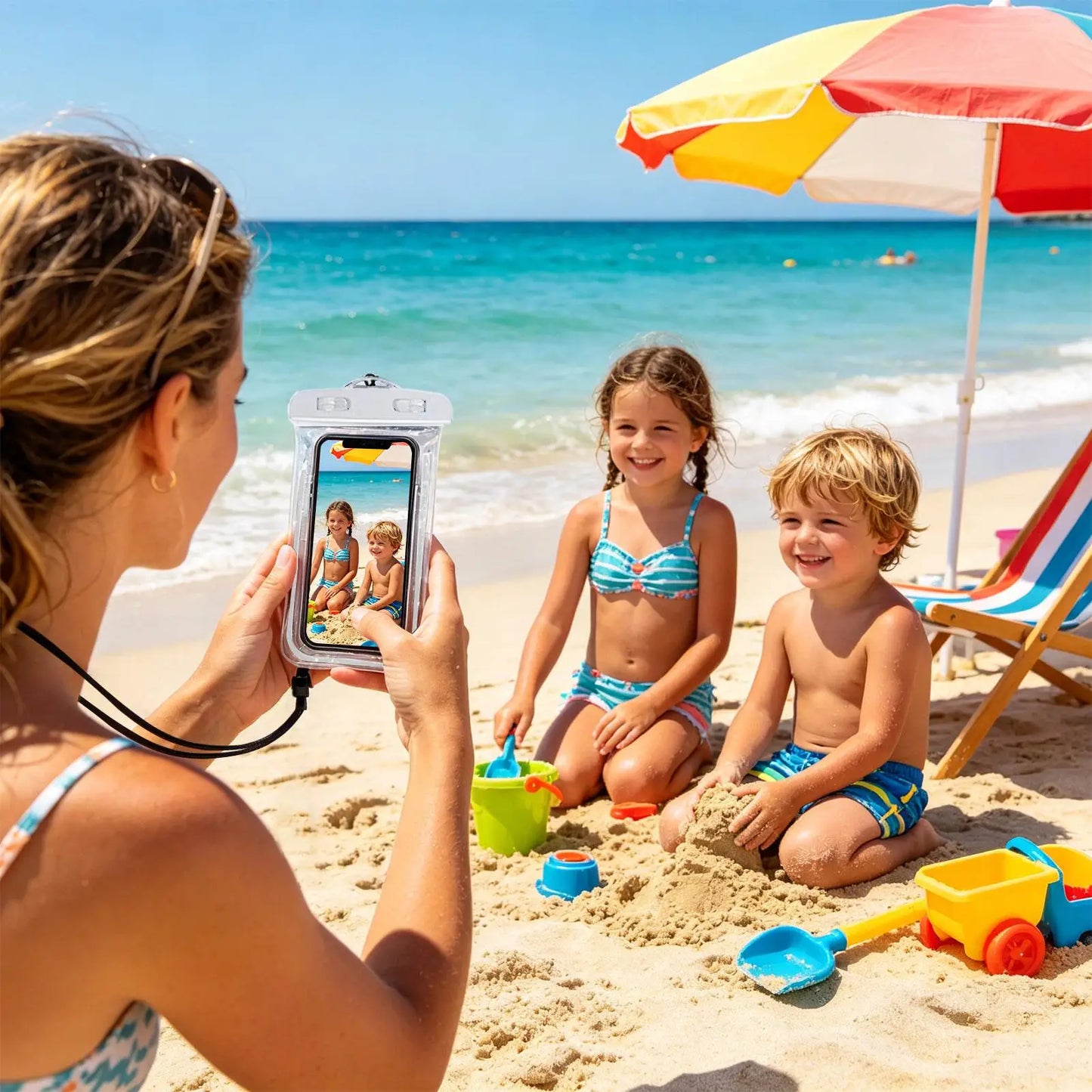 Floating Waterproof Phone Bag Luminous with Lanyard Cell Phone Pouch for Beach Pool Swimming Boating Snorkeling Summer Peaceful Pleasures Health and Wellness