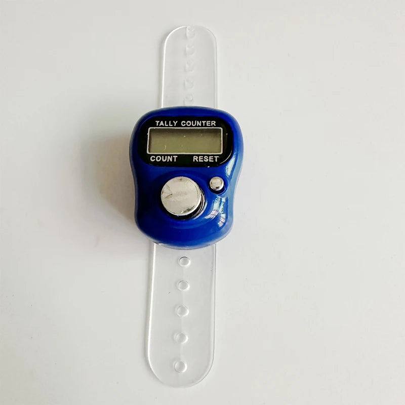 Versatile Mini Finger Counter Compass LED Electronic Handheld Tally Counter Clicker Counter Ring 0-99999 Peaceful Pleasures Health and Wellness sapphire blue