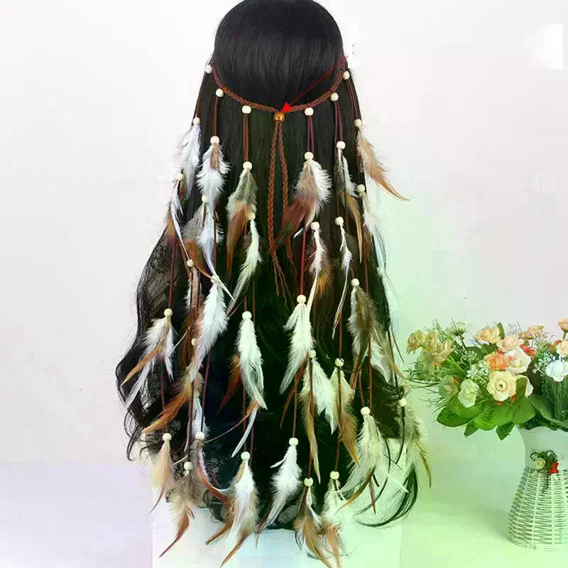 Elegant Feather Headband for Women & Girls | Party & Cosplay