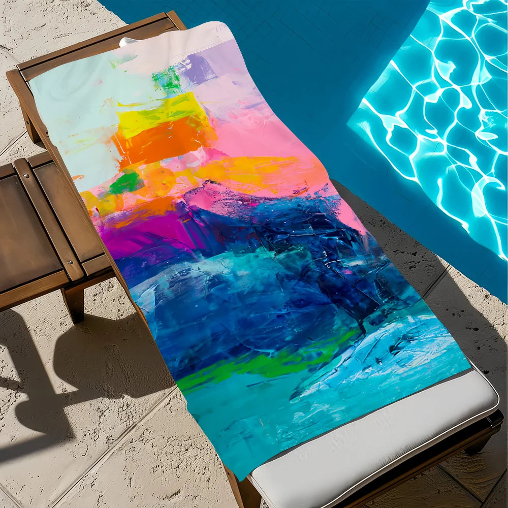 Quick-Dry Cushion Pattern Beach Towel | Soft, Lightweight Quick-Dry Beach Towel Peaceful Pleasures Health and Wellness z3 STJ40x70CM