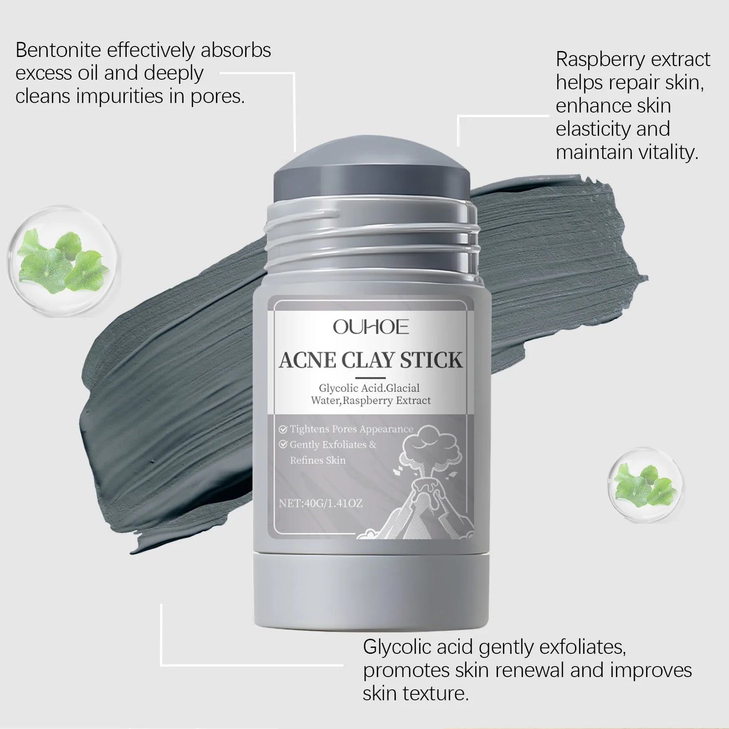 Pore Cleansing Clay Mud Mask – Exfoliating & Hydrating | 40g